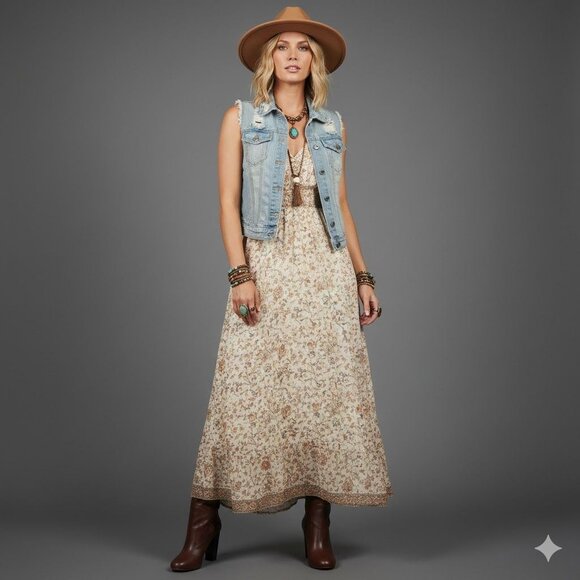 Gap Western Style Brown Leather Knee-High Block Heel Boots Women' Size 8 - Picture 3 of 14